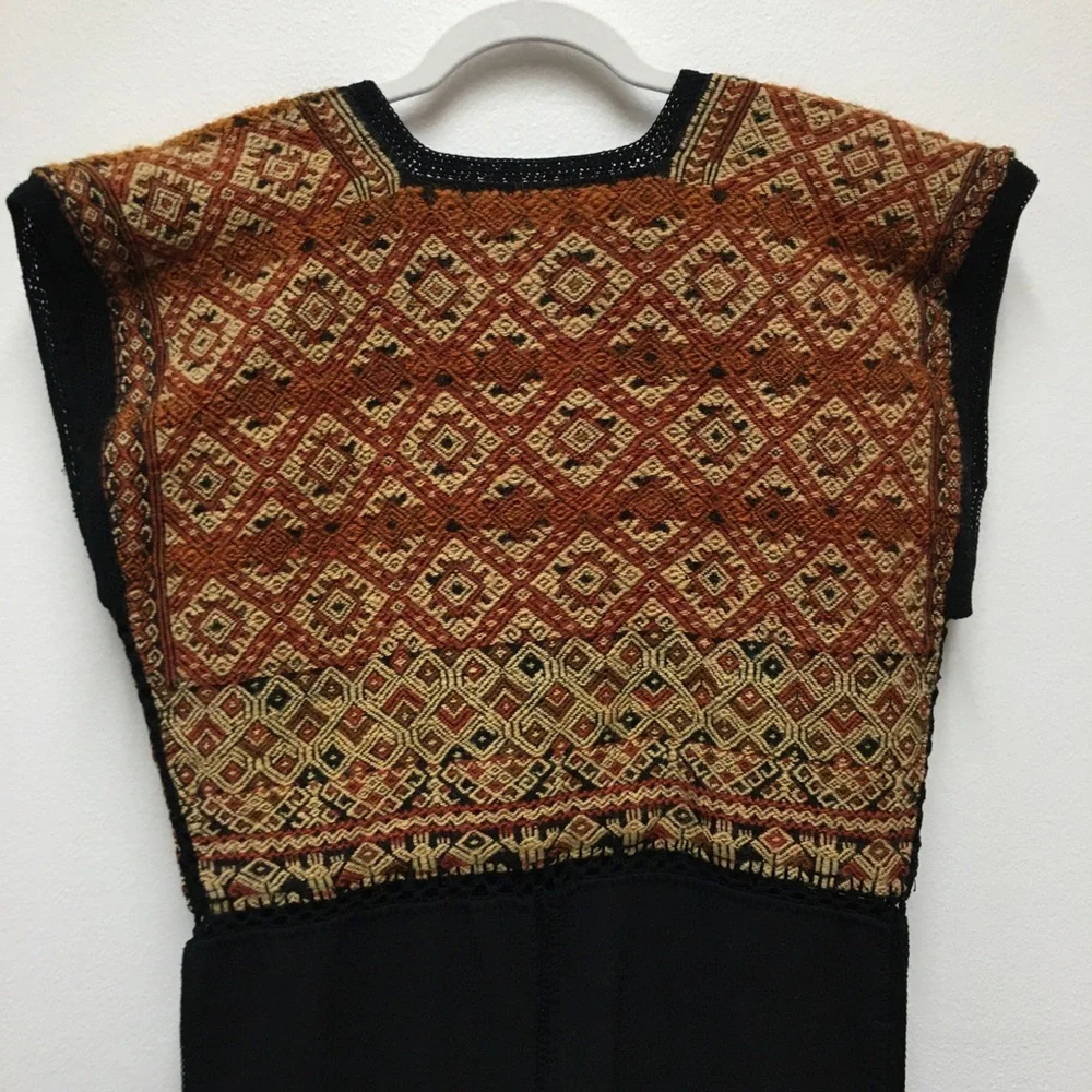 Long Line Vest + Scarf Medium Brown Black